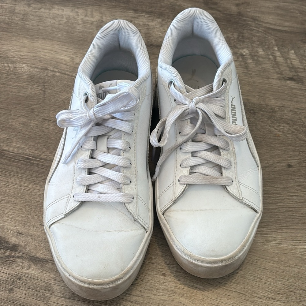Puma soft foam white lace up sneakers size 7.5 - Picture 2 of 7